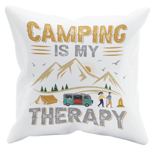 Camping Kissen "Camping is my Therapy" Handmade-Lifestyle
