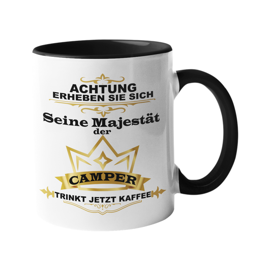 Camping-Tasse "Seine Majestät der Camper" Handmade-Lifestyle