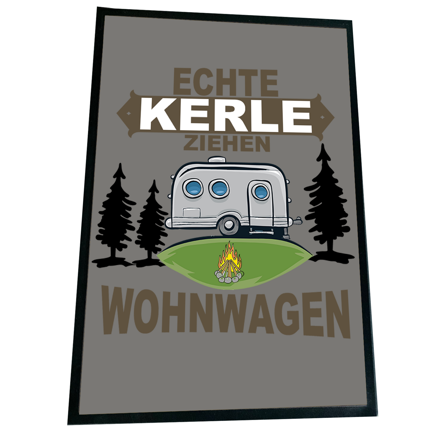 XXL Camping Fußmatte "Echte Kerle" 60x90 cm Handmade-Lifestyle