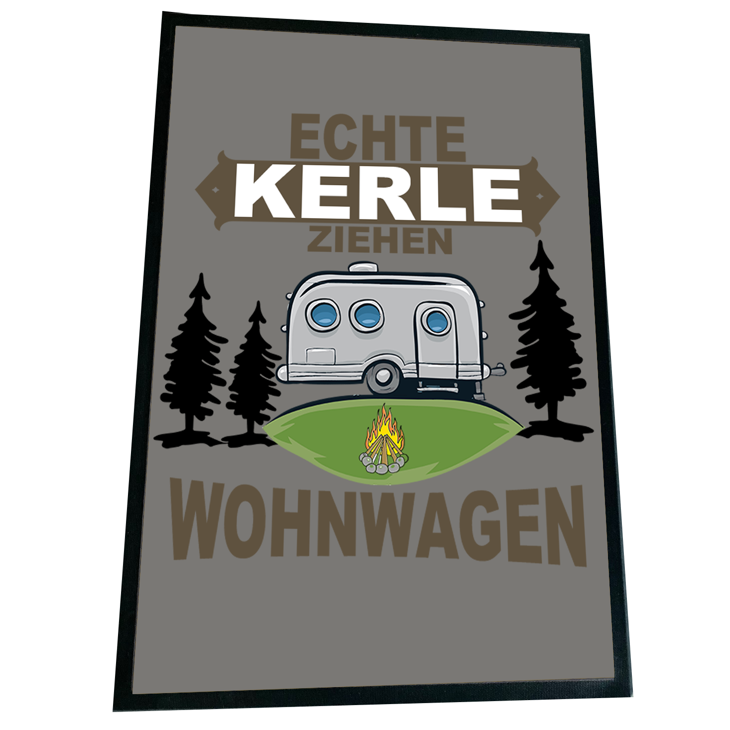 XXL Camping Fußmatte "Echte Kerle" 60x90 cm Handmade-Lifestyle