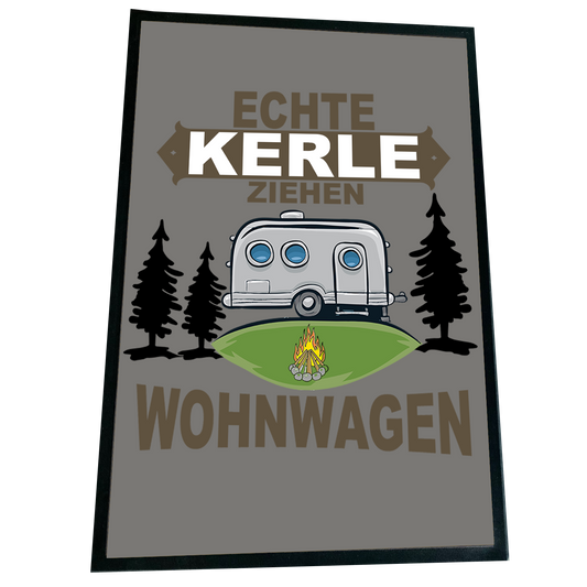 XXL Camping Fußmatte "Echte Kerle" 60x90 cm Handmade-Lifestyle