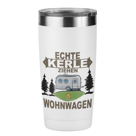 Edelstahl Trinkbecher "Echte Kerle ziehen Wohnwagen" 420 ml Handmade-Lifestyle