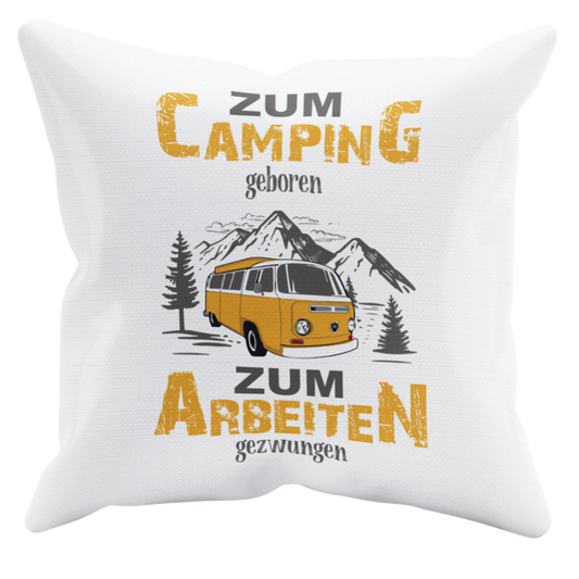 Camping Kissen "Zum Camping geboren" Handmade-Lifestyle
