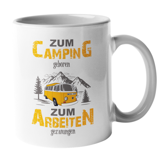 Camping-Tasse "Zum Camping geboren" Handmade-Lifestyle
