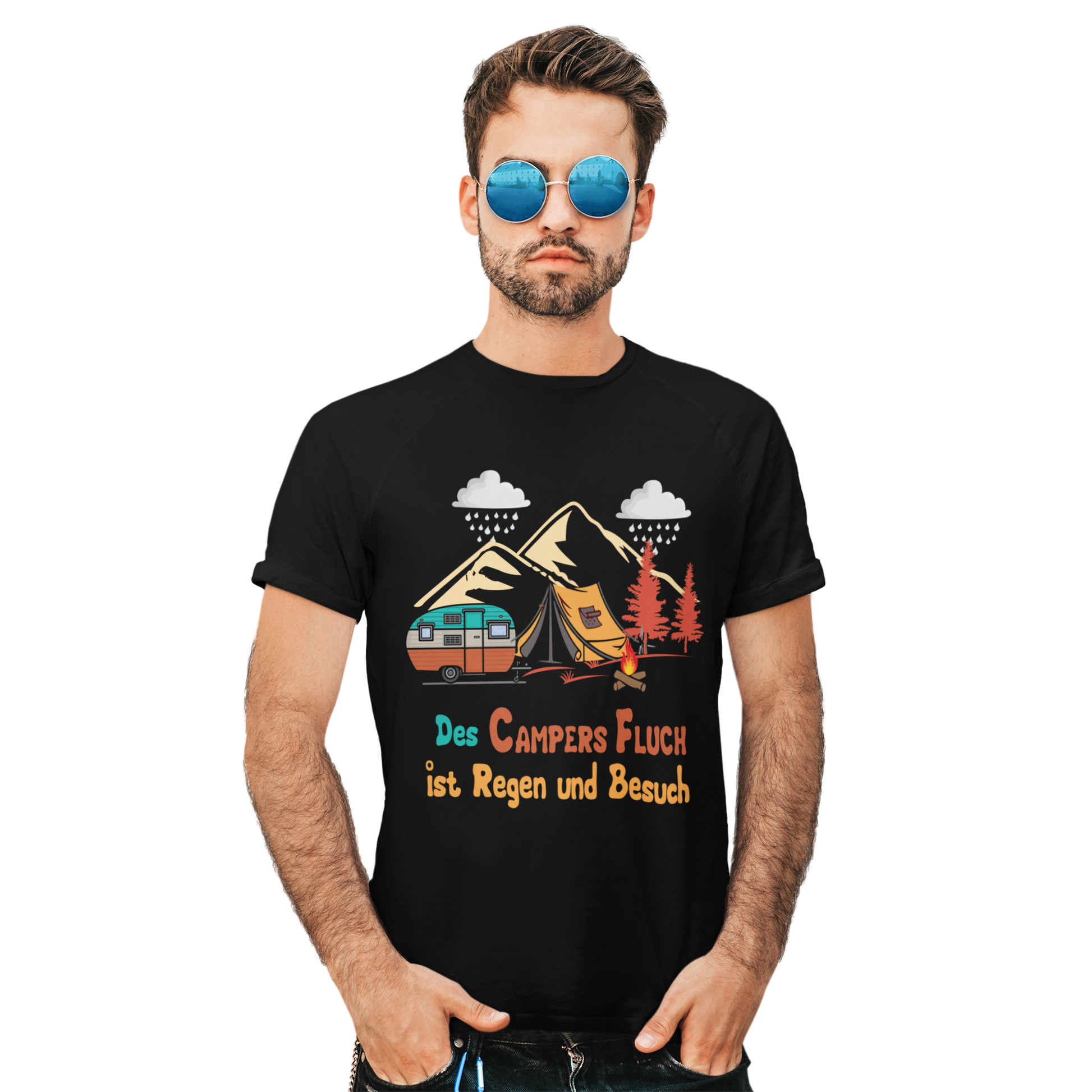 Camping T-Shirt "Des Campers Fluch" Handmade-Lifestyle