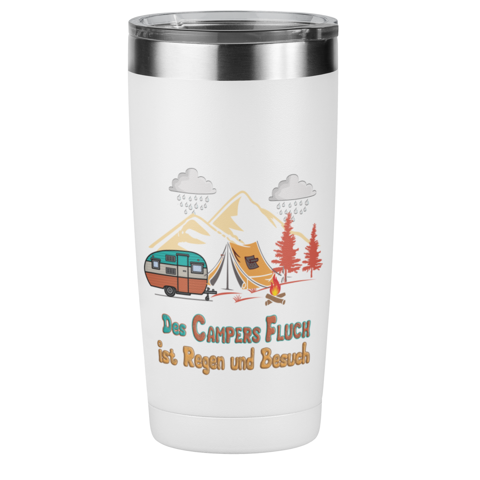 Edelstahl Trinkbecher "Des Campers Fluch" 420 ml Handmade-Lifestyle