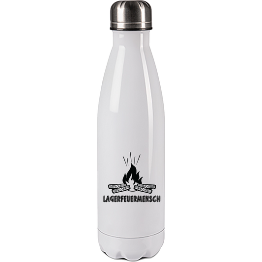 Edelstahl Trinkflasche "Lagerfeuermensch" 500ml Handmade-Lifestyle