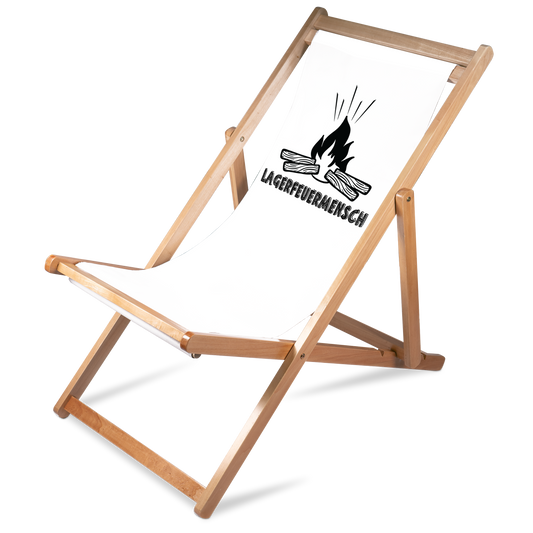 Liegestuhl Camping "Lagerfeuermensch" Handmade-Lifestyle