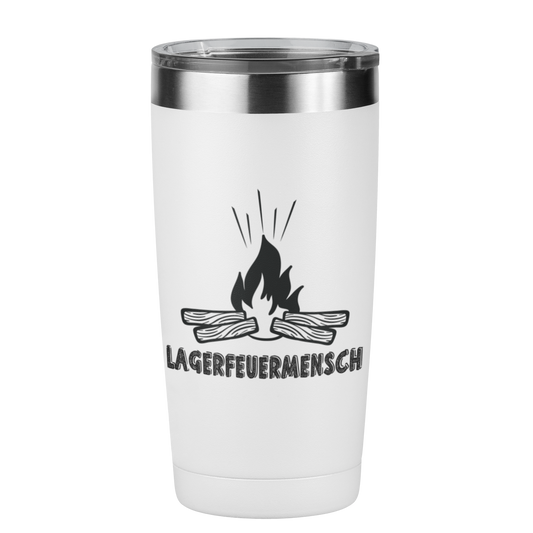 Edelstahl Trinkbecher "Lagerfeuermensch" 420 ml Handmade-Lifestyle