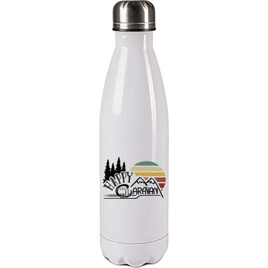 Edelstahl Trinkflasche "Happy Caravan" 500ml Handmade-Lifestyle