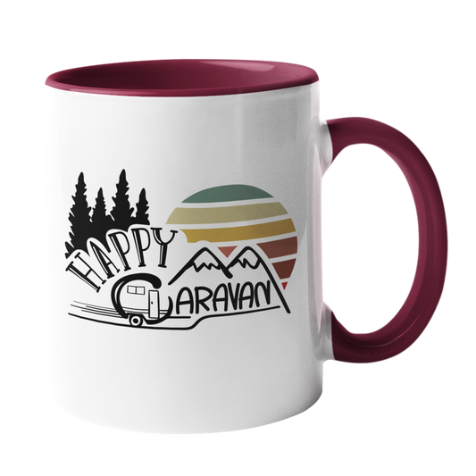 Camping-Tasse "Happy Caravan" Handmade-Lifestyle
