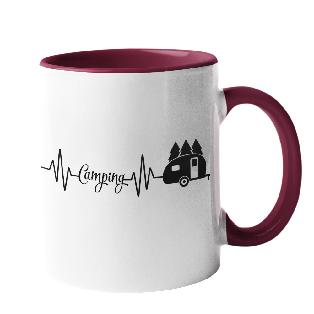 Camping-Tasse "Camping Heartbeat" Handmade-Lifestyle