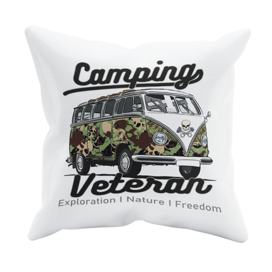 Camping Kissen "Camping Veteran" 40x40 Handmade-Lifestyle