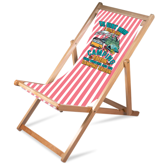Liegestuhl Camping "Es gibt nur 2 Zeiten im Jahr" Handmade-Lifestyle
