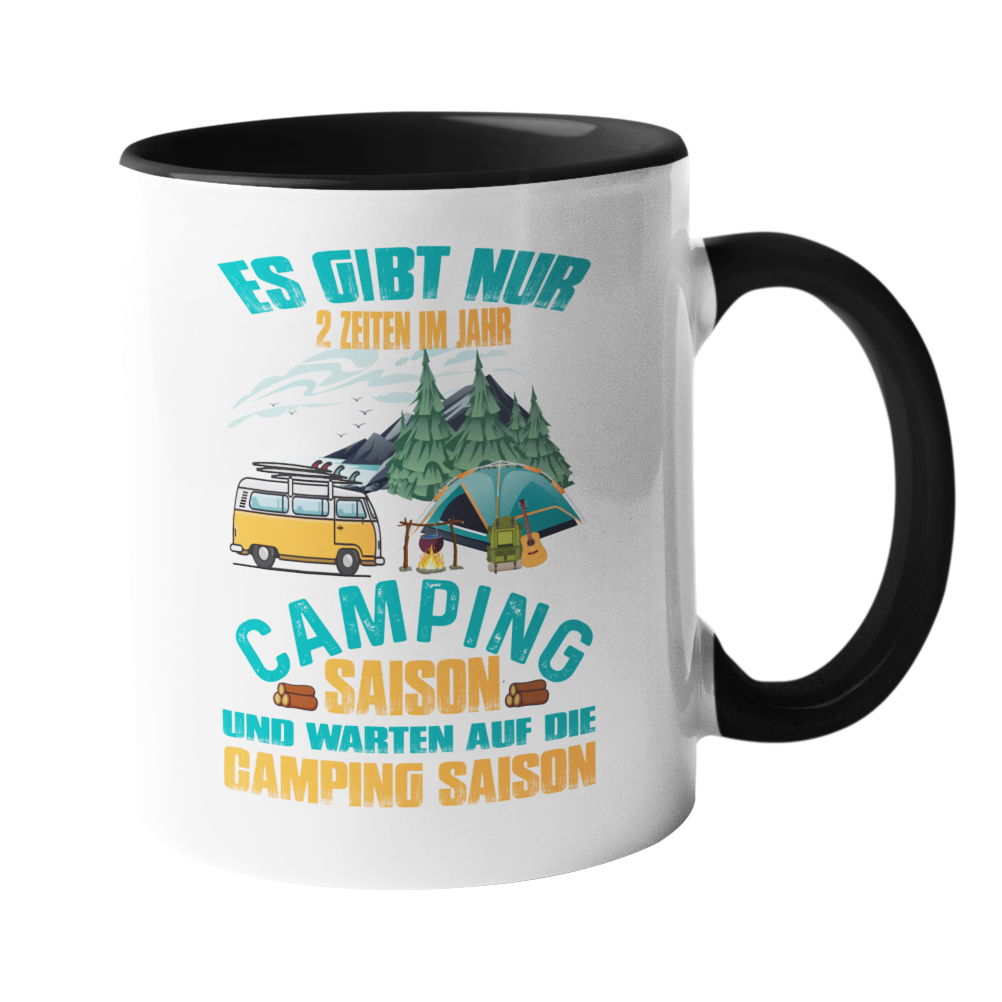Camping-Tasse "Es gibt nur 2 Zeiten im Jahr" Handmade-Lifestyle