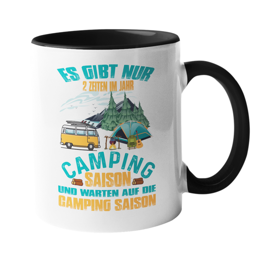 Camping-Tasse "Es gibt nur 2 Zeiten im Jahr" Handmade-Lifestyle