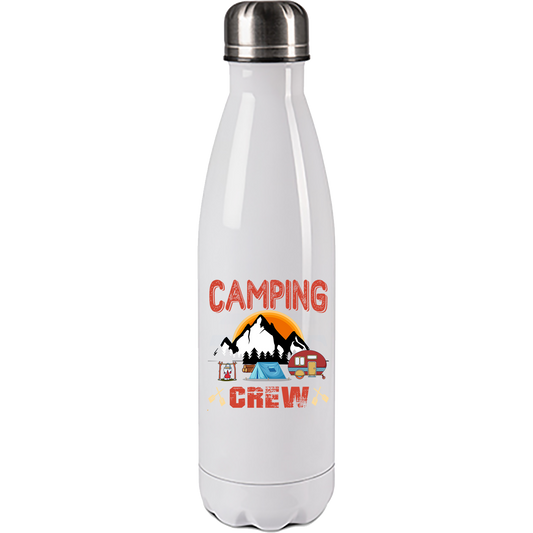 Edelstahl Trinkflasche "Camping Crew" 500ml Handmade-Lifestyle