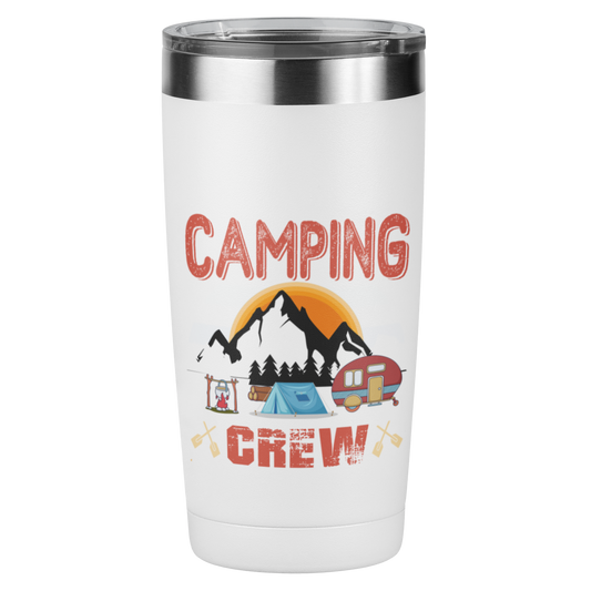 Edelstahl Trinkbecher "Camping Crew" 420 ml Handmade-Lifestyle