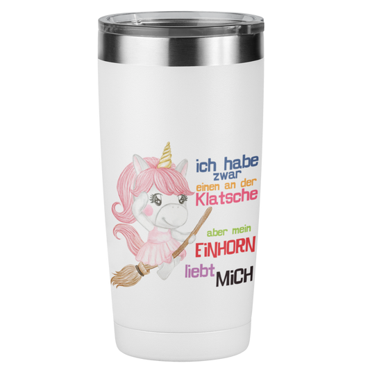 Edelstahl-Trinkbecher "Einen an der Klatsche" 420 ml Handmade-Lifestyle