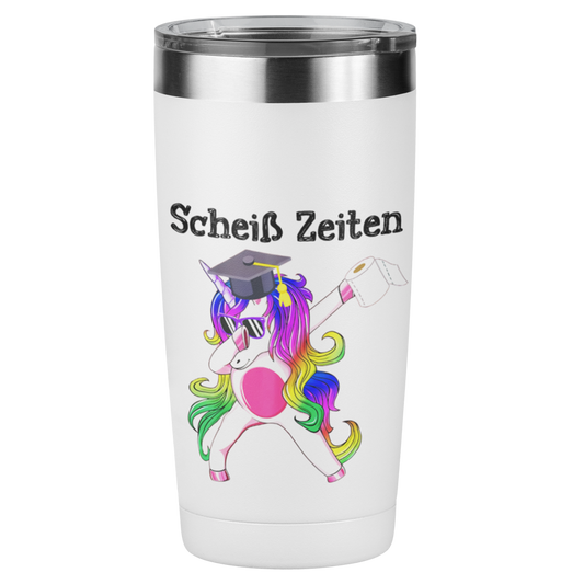 Edelstahl Trinkbecher "Schei* Zeiten" 420 ml Handmade-Lifestyle