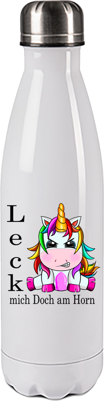 Einhorn Edelstahl Trinkflasche "Leck mich doch am Horn" 500ml Handmade-Lifestyle