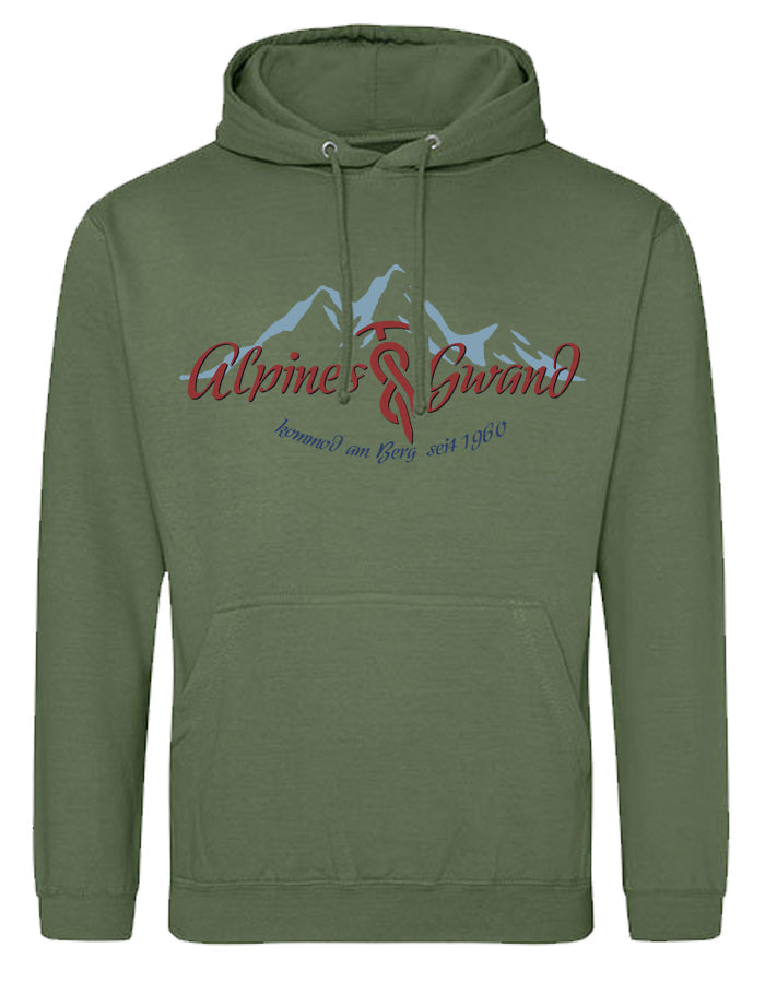 Fair Hoodie "Alpines Gwand - rot|blau" Allgäu Häs