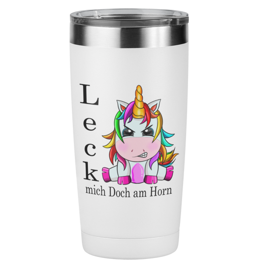 Edelstahl Trinkbecher "Leck mich doch am Horn" 420 ml Handmade-Lifestyle