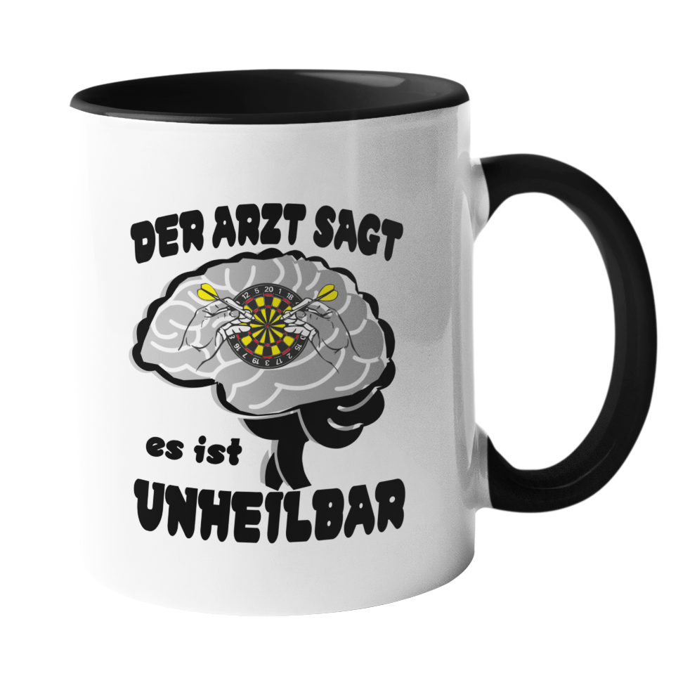 Darts Tasse "Unheilbar" Handmade-Lifestyle