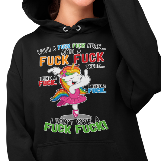 Einhorn Hoodie "FUCK FUCK FUCK" Handmade-Lifestyle