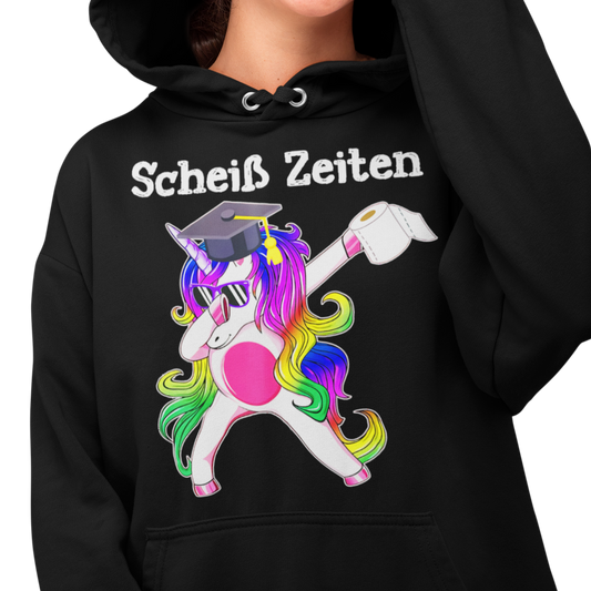 Einhorn Hoodie "Schei* Zeiten" Handmade-Lifestyle
