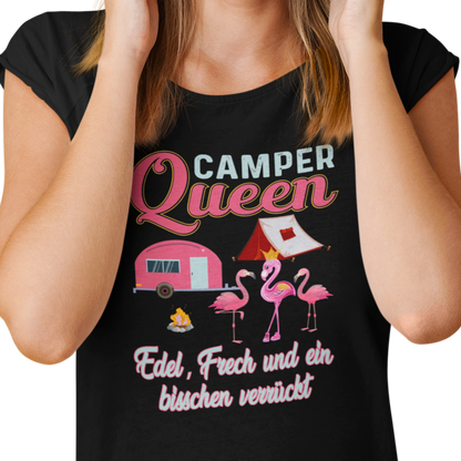 T-Shirt "Camper Queen" Handmade-Lifestyle